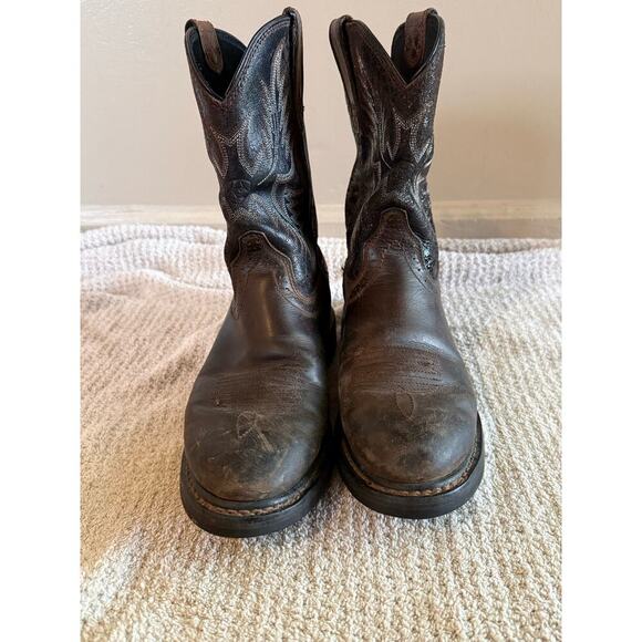Ariat Mens Sahara Work Boots EH Bc Brown Black Roper size 8.5D main image 8